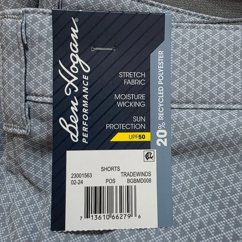 Ben Hogan Golf Shorts Performance Mens Flat Front Active Flex Stretch Sz 44 & 46 - Picture 2 of 6